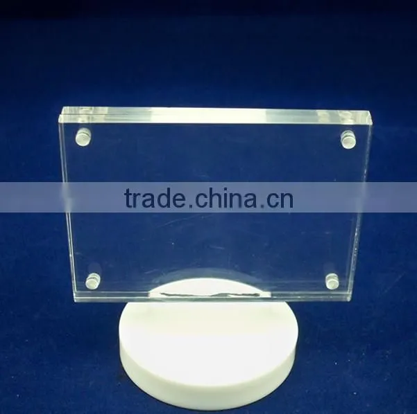 Acrylic magnetic postcard stand