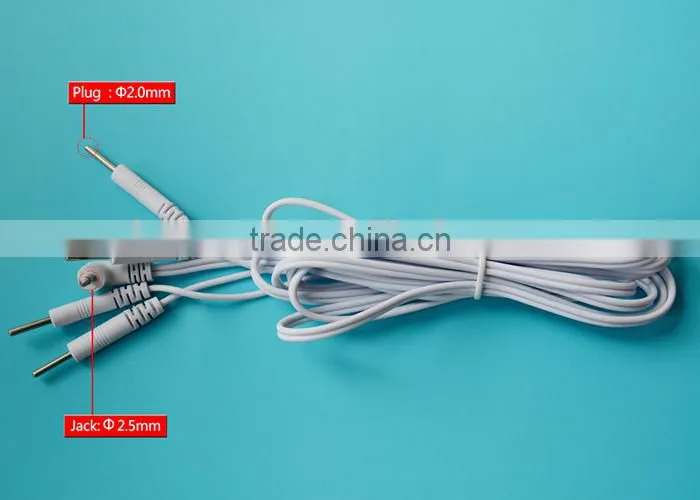 DC 3.5mm/2.5mm available 4 in 1 tens unit lead wire with 4 pin copper lead cable
