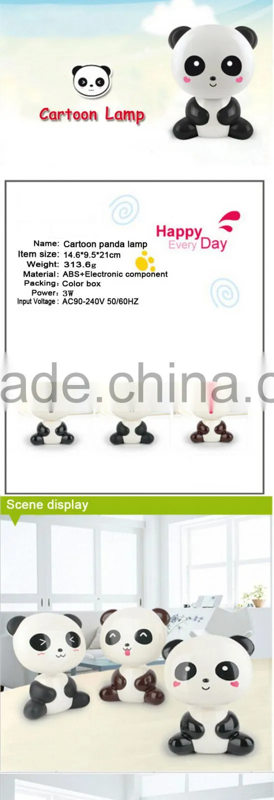 Porn printed logo led desk lamp educational toys