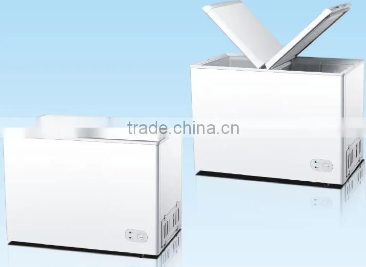 CE CB SONCAP SASO new modern home appliance single/two top open door single temperature chest freezer with led light inside
