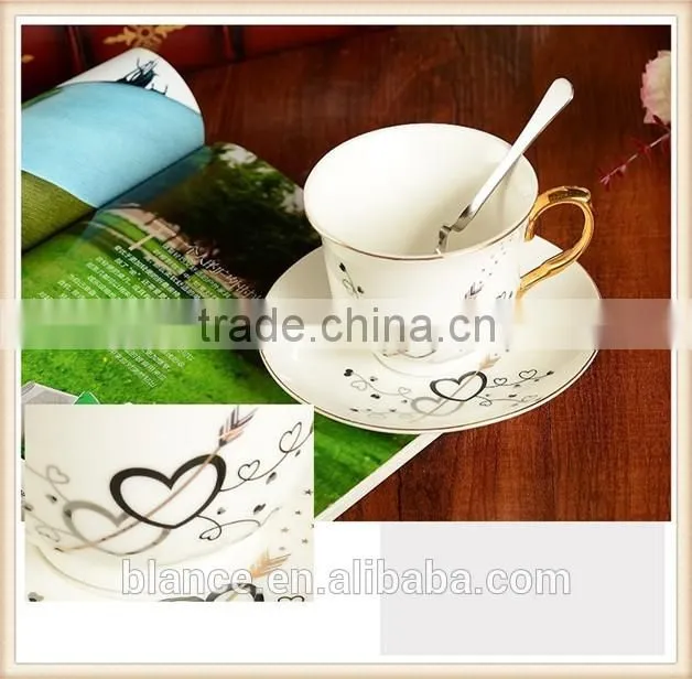 ceramic coffee cup set for one person use in old fashioned english style