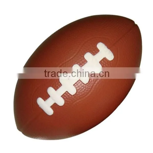 custom logo pu foam football rugby ball shape stress ball