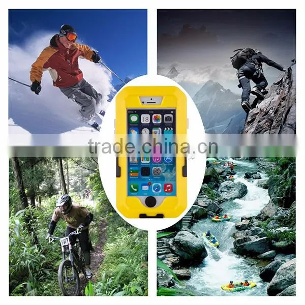 360 Degree Rotatable Bicycle Waterproof Case for iPhone 6 6S Case Yellow