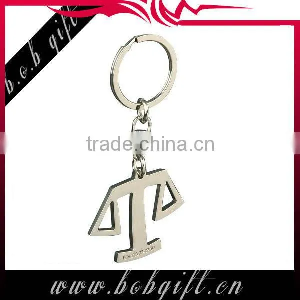 metal blank insert key chain/ zinc alloy brush keychain