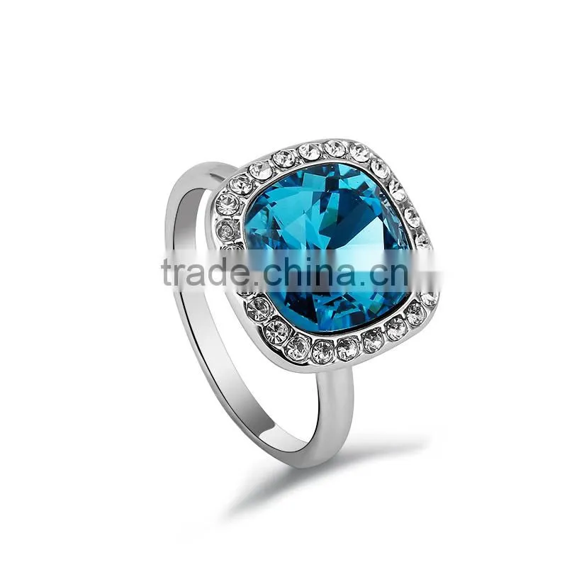 OUXI 2015 fashion statement rings made with Crystal jewerly 40102
