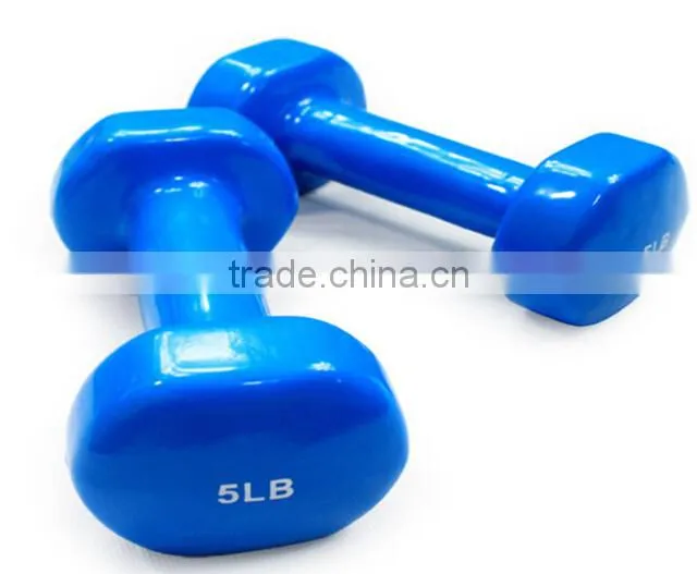 Vinyl hex dumbbell