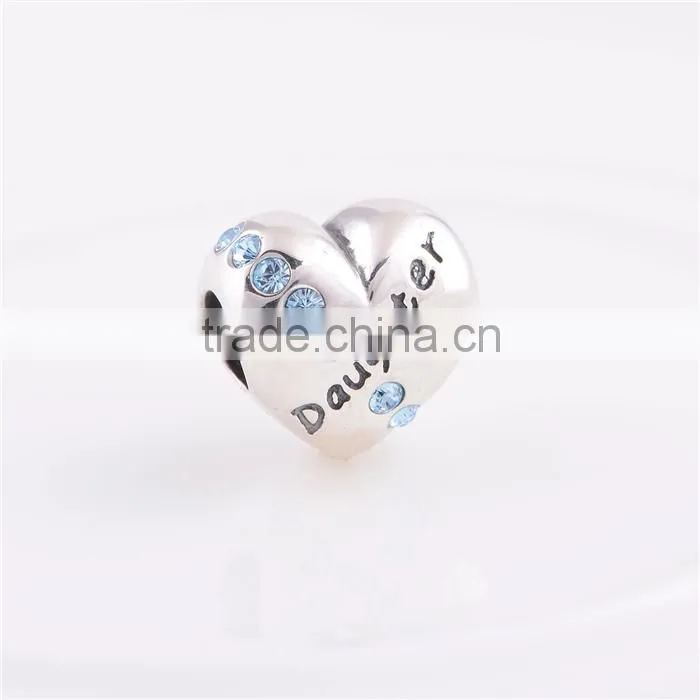 Fashionable Jewelry Mother And Daughter Love Bead Custom Engraved Beads YZ307
