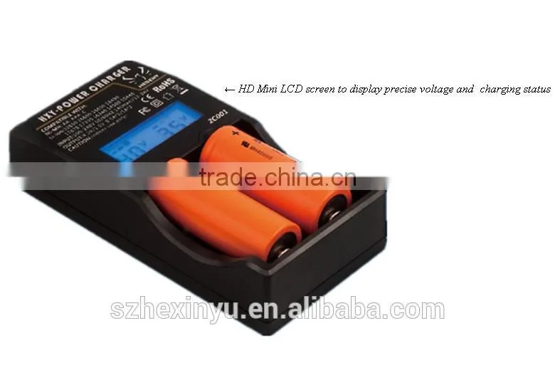 HXY lcd dual slot multifuctional charger US/EU plugs with car charger