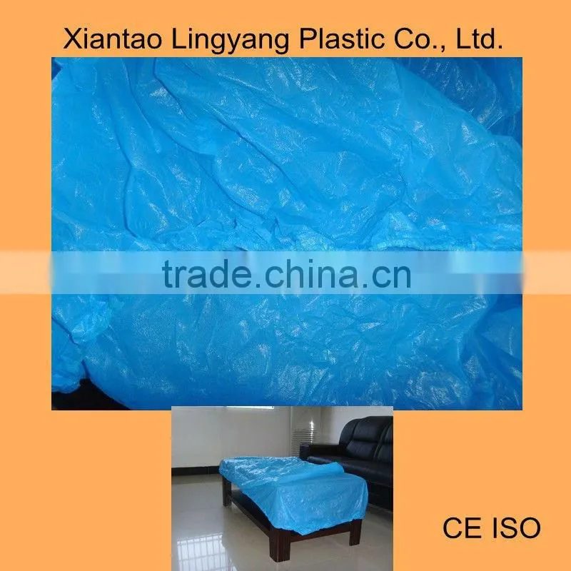 Disposable Plastic Cpe Bedspread Bed Cover