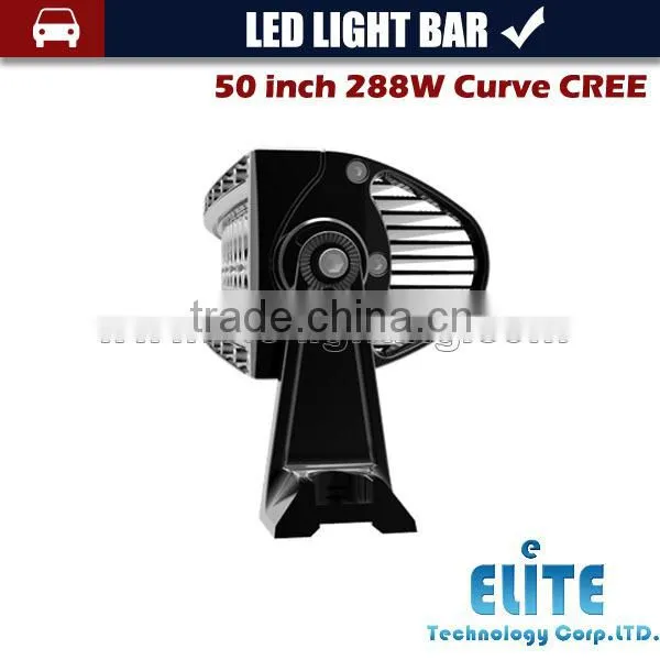 Super New 50" 288W Radius Led Light Bar Curved Light offroad curved led bar lights