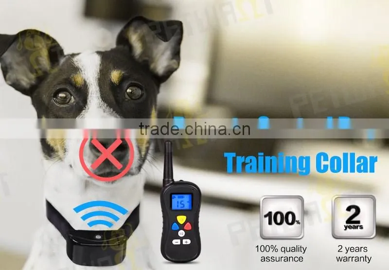 2016 new pet products rechargeable vibrating anti bark collar