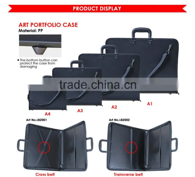 Different Sizes PP Cross Buckle Elastic Band Art Portfolio/drawing portfolio.