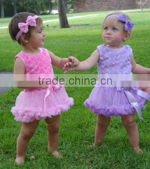 Pink Super Nice Summer Infant Dress Rose Flower Summer Infant Dress