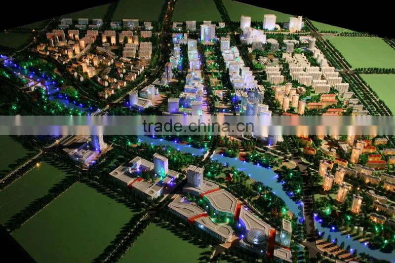 City centre planning program miniature building model maquette