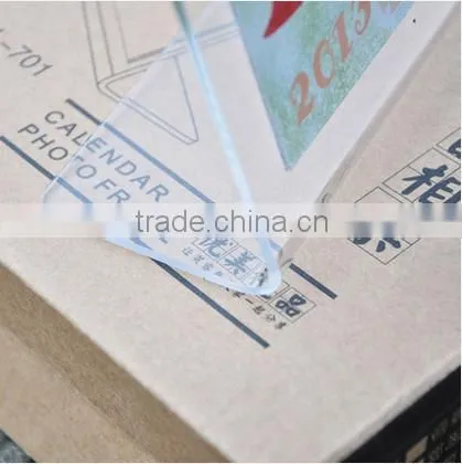cheap transparent crystal desk flip over calendar