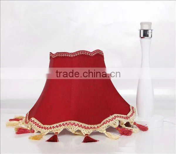 beautiful red cover chinese bedside table lamps