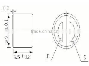 China 9.7mm round small microphone