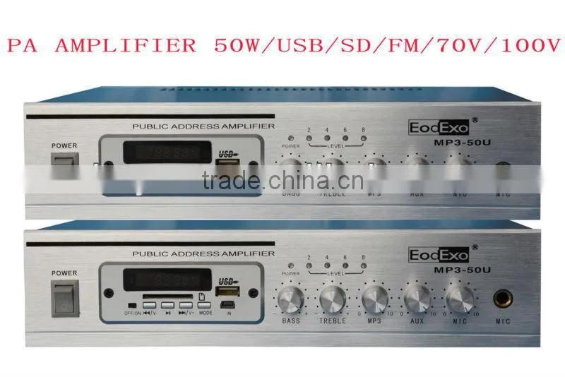 50W PA Audio Amplifier MP3/SD/FM