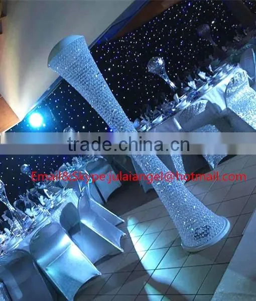 Elegant Wedding Aisle Decorations Crystal Pillars