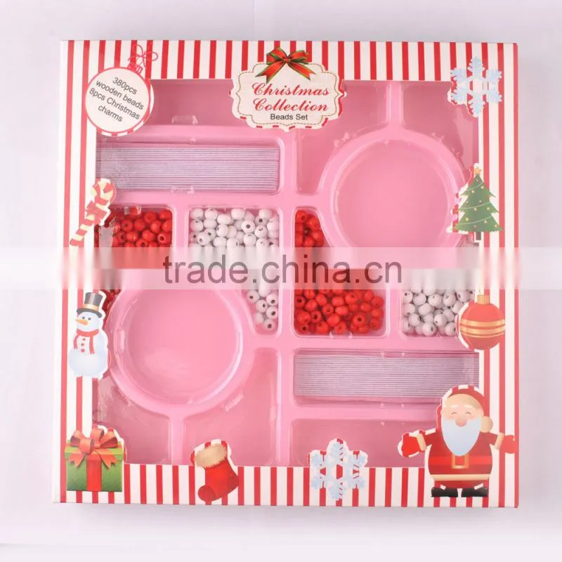 Promotional DIY Wood and Colorful Candy Color Beads