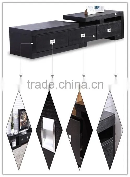 stretched wooden tv stand design