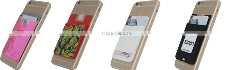 Silicone adhesive phone sticker card holder