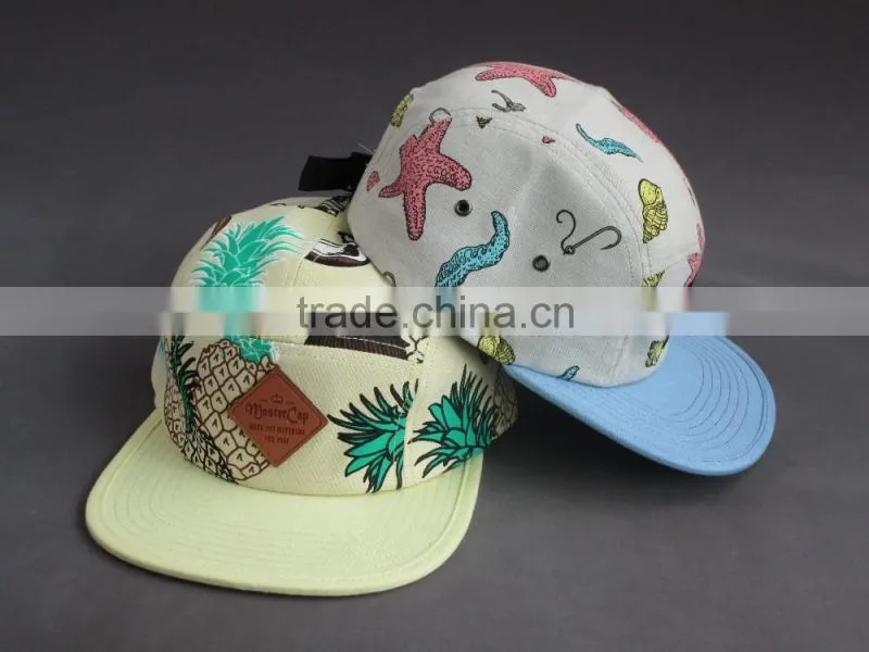 Wholesale character printing snapback cap