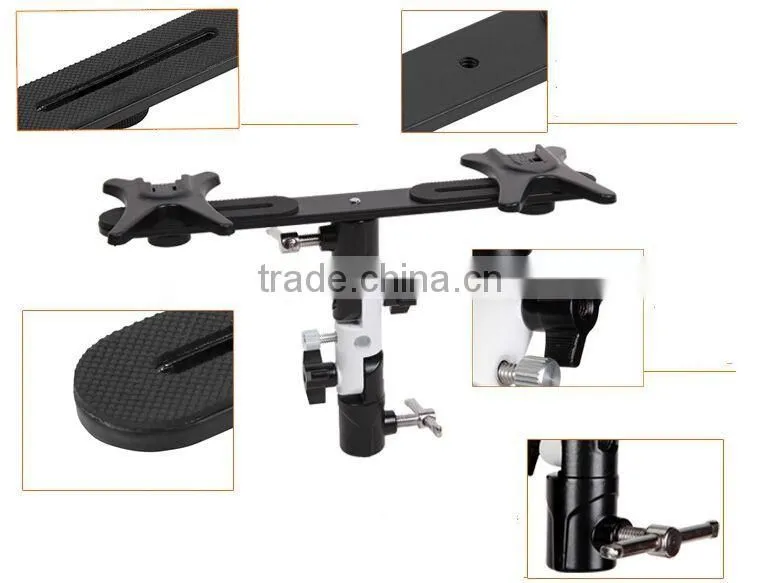 Full-function adjustable flash shoe umbrella holder socket U-II shape mounting light stand bracket