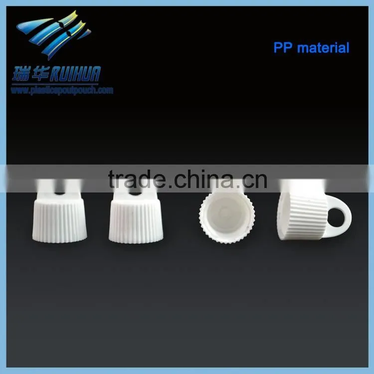 Non-spill white plastic toothpaste cap in bulk