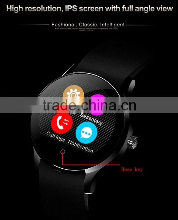 Bluetooth Round Metal Smartwatch K88S Android Smart Watch with Sim Card Heart Rate Monitor