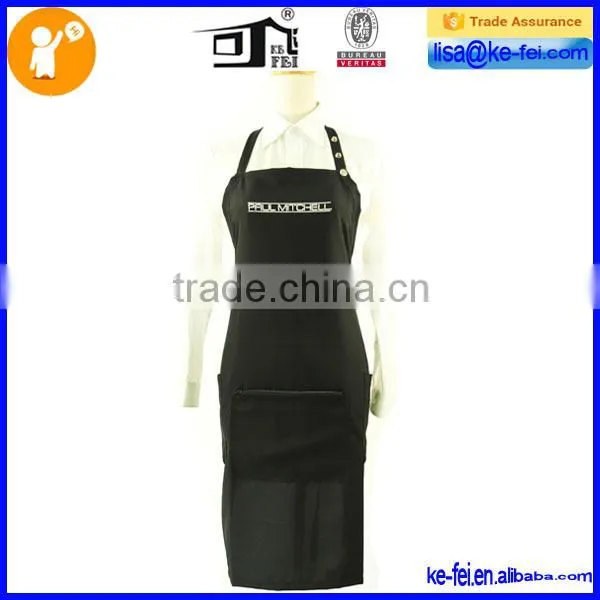 waterproof polyester black zipper pocket apron