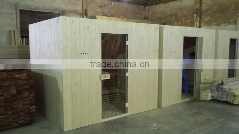 2015 newest real wood dry sauna room
