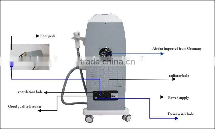 Salon used vertical diode laser hair removal soprano laser hair removal machine