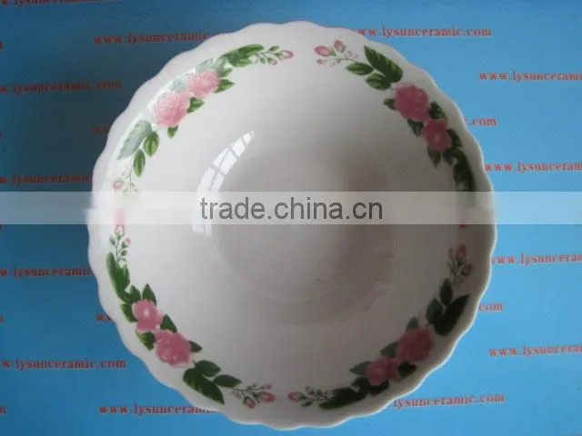 home brand ceramic bowl,decal ceramic bowl,high quality ceramic bowl