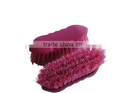 plastic TPR cover horse massage/grooming brush