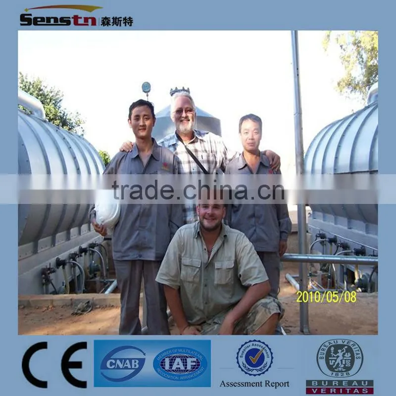 CE BV certified waste tire plastic rubber pyrolysis machinery