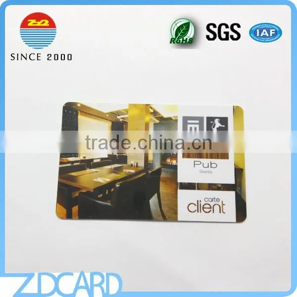 Hot Selling CR80 Printable Plastic Hotel VIP Card
