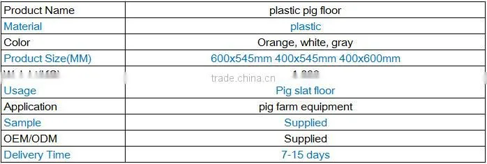 pig farming equipment plastic slat floor made in china