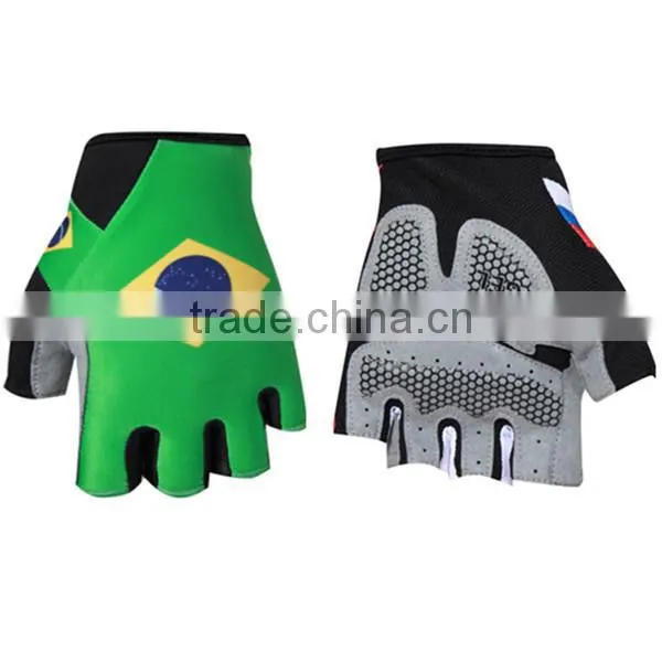 Hot selling good quality Switzerland flag cycling gloves