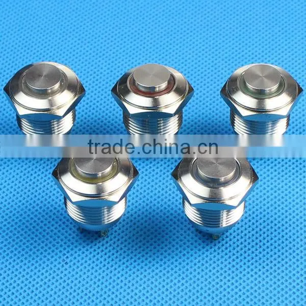 16mm illuminate metal push button switch