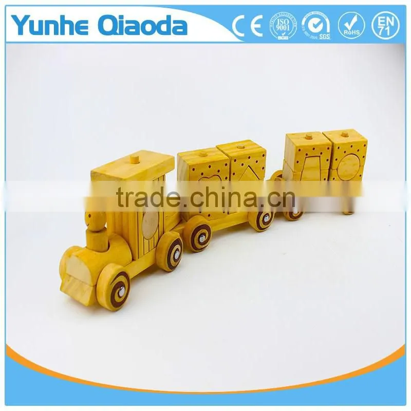 colorful Wood stocking Train Toys geometrical shape Blocks Education Gift