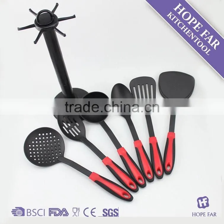 0900024 High quality 7pcs nylon kitchenware set with holder