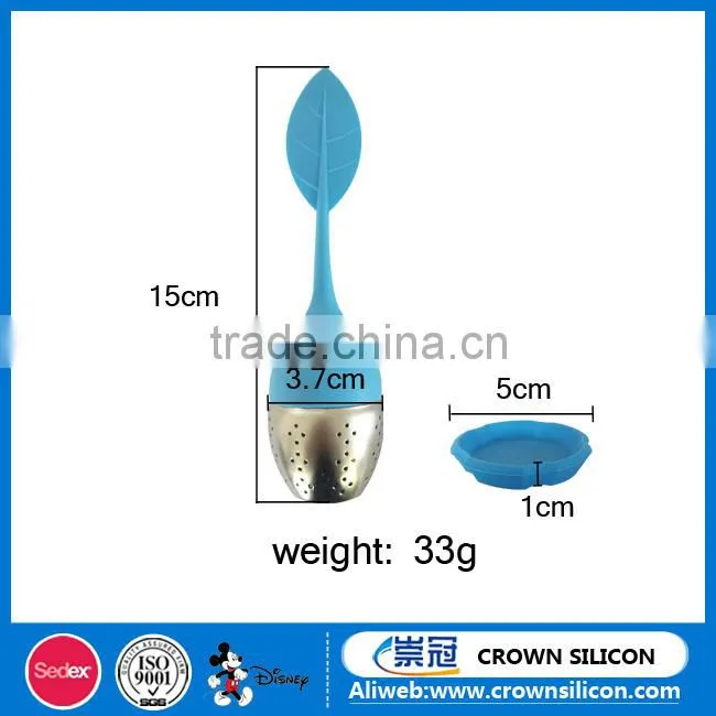 Hot Sale New Design leaf Shape Silicone tea infuser