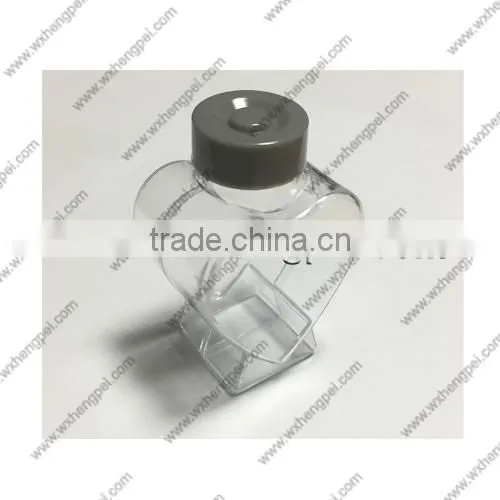 Cleverish portable cute transparent gray lid plastic storage jewelry wedding box kit