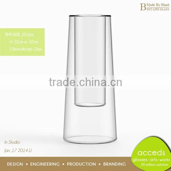 Clear Glass Hydroponic Pot