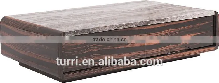 Luxury Fashionable side table with natural travertine top