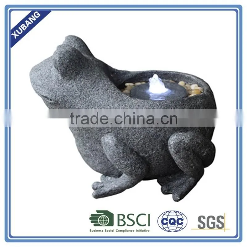 garden animals water fountain stone frog water fountain toy