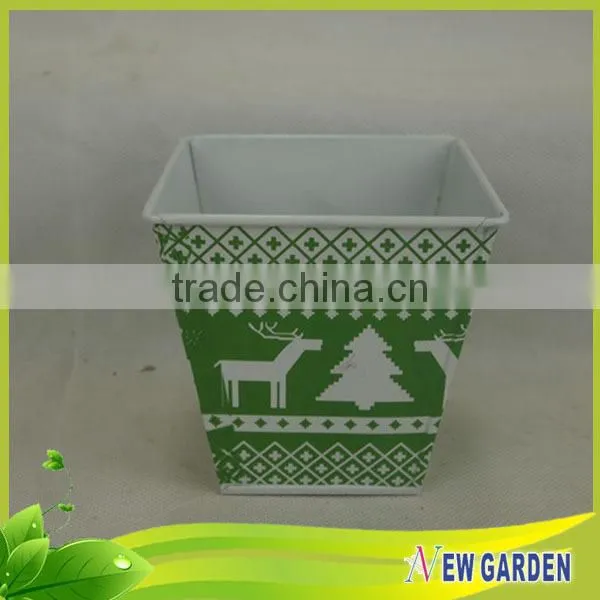 Antique Garden Popular Porcelain Metal Half Wall Flower Pots