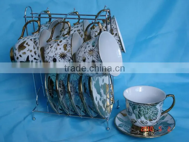 Classical Ceramic gift set mugs with handle and plate