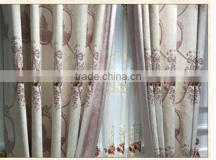 JH-541European luxury chenille curtains around the living room bedroom windows shading thick American customized